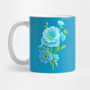 LIGHT BLUE FLOWER Mug